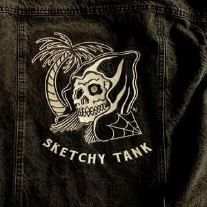 Sketchy tank black denim jacket